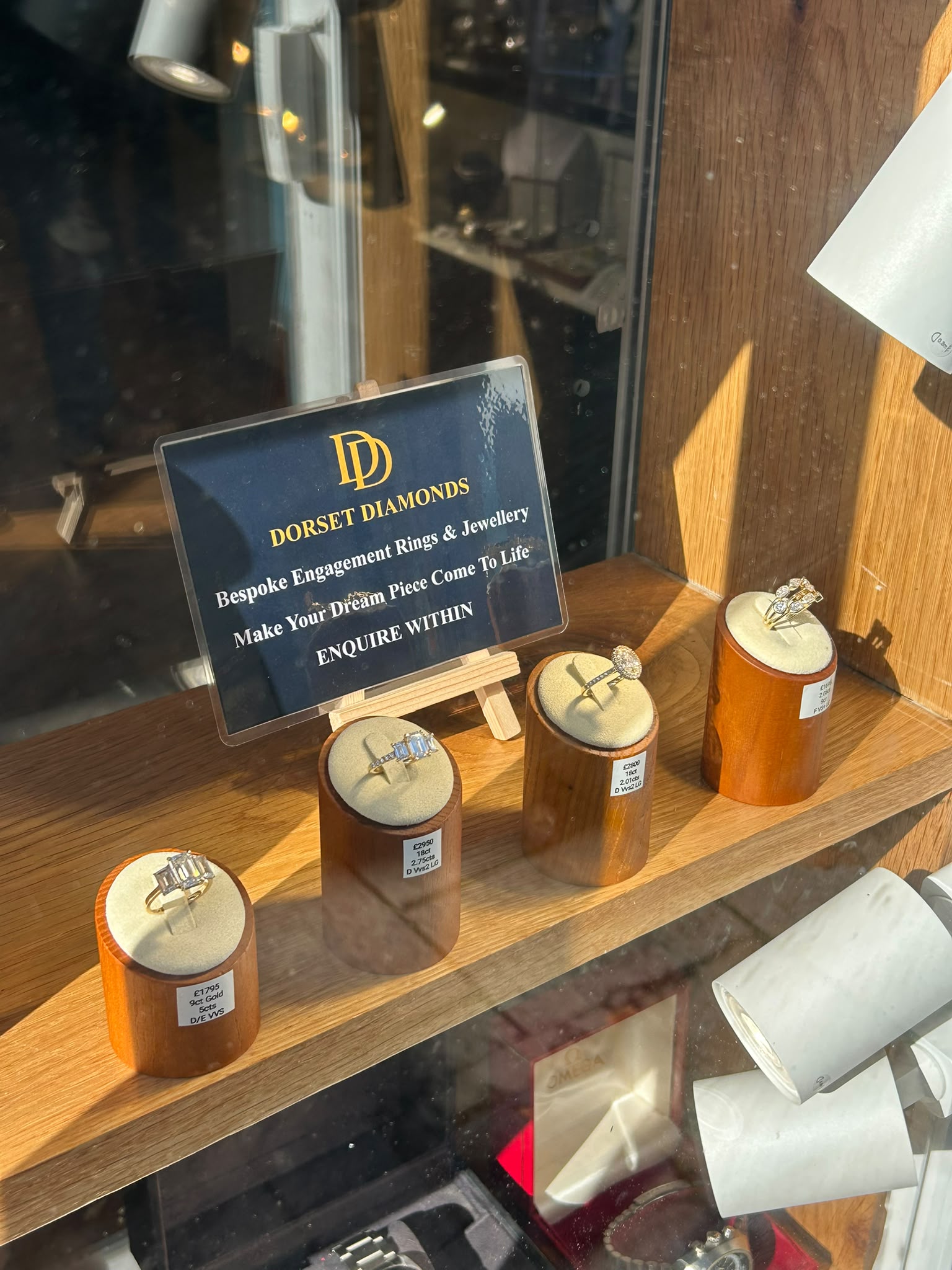 Dorset Diamonds ring display